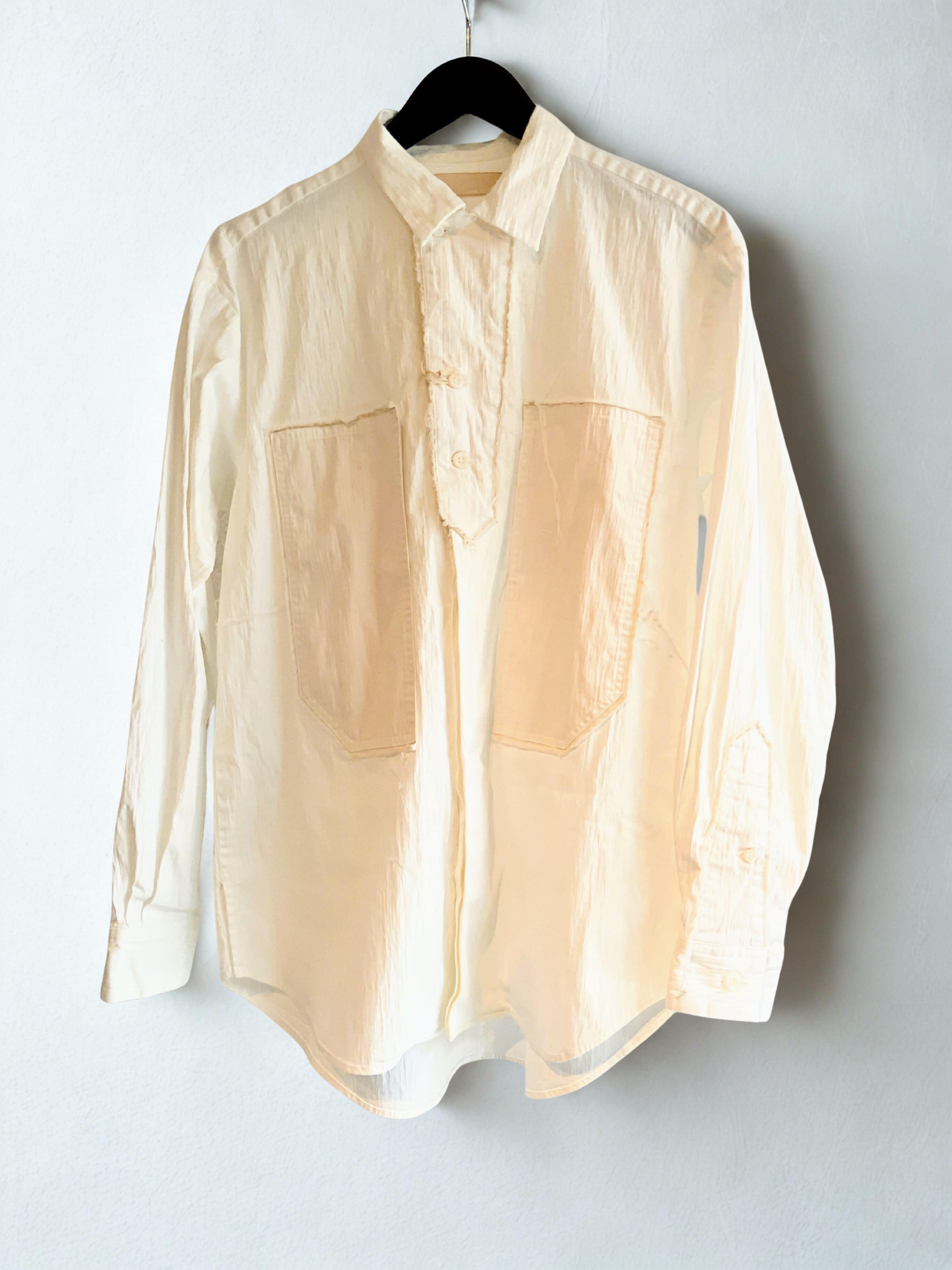 スラブダンガリーシャツ ホワイト