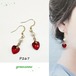【サージカルステンレス　ピアス】パール　サンキャッチャー　レッド　ハート　トランスミッション　イヤリング