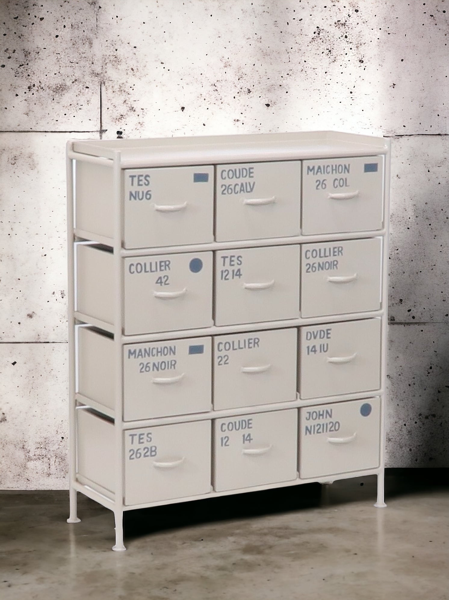 【送料無料】Vertical 12 Drawer Chest - BEIGE 送料無料】Vertical 12 Drawer Chest - BEIGE 【公式通販】