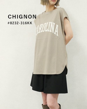 《送料無料》CAROLINAフレンチTシャツ [CHIGNON] /8232-316kk