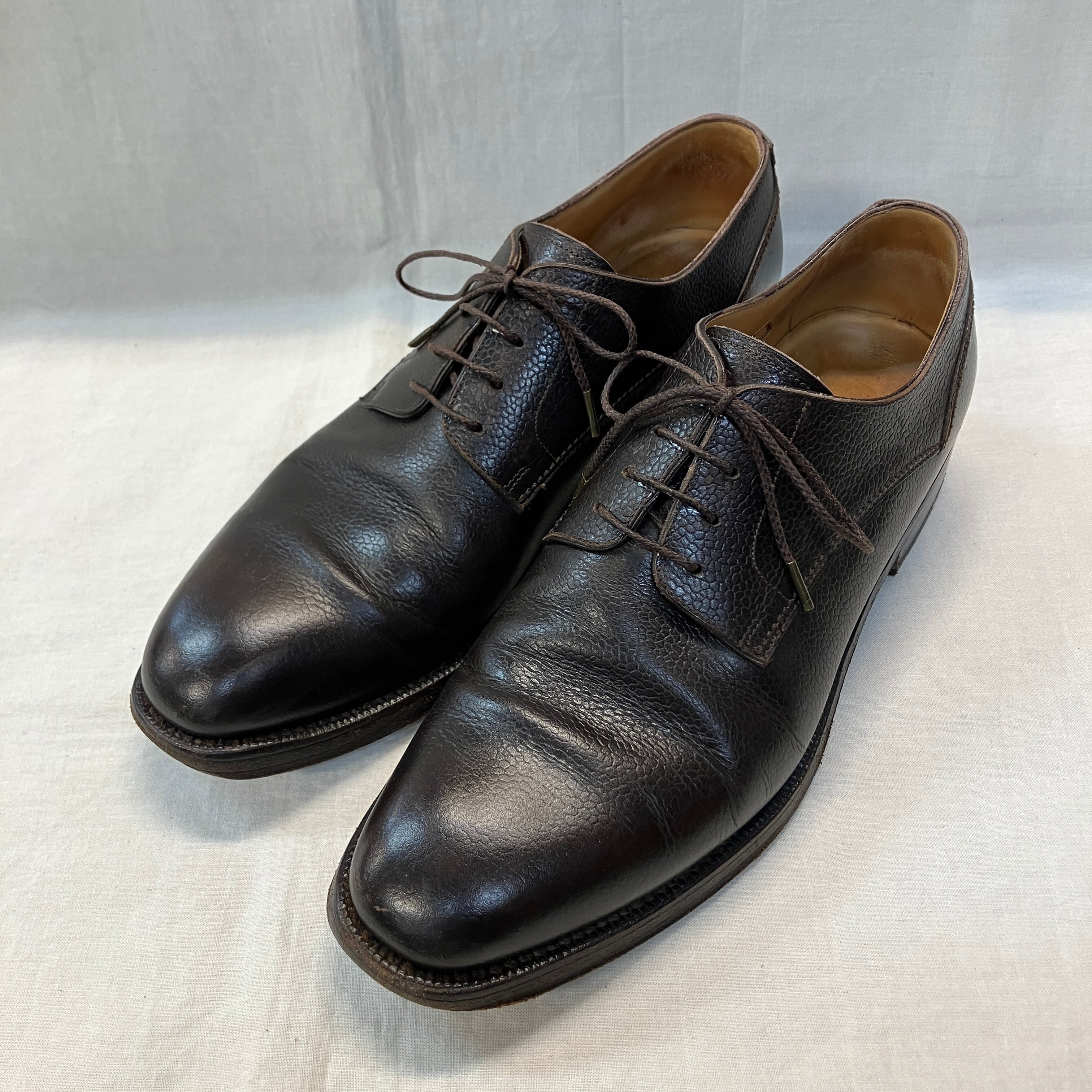 F.lli Giacometti PLANE-TOE LEATHER SHOES《41 1/2》 | safarionline