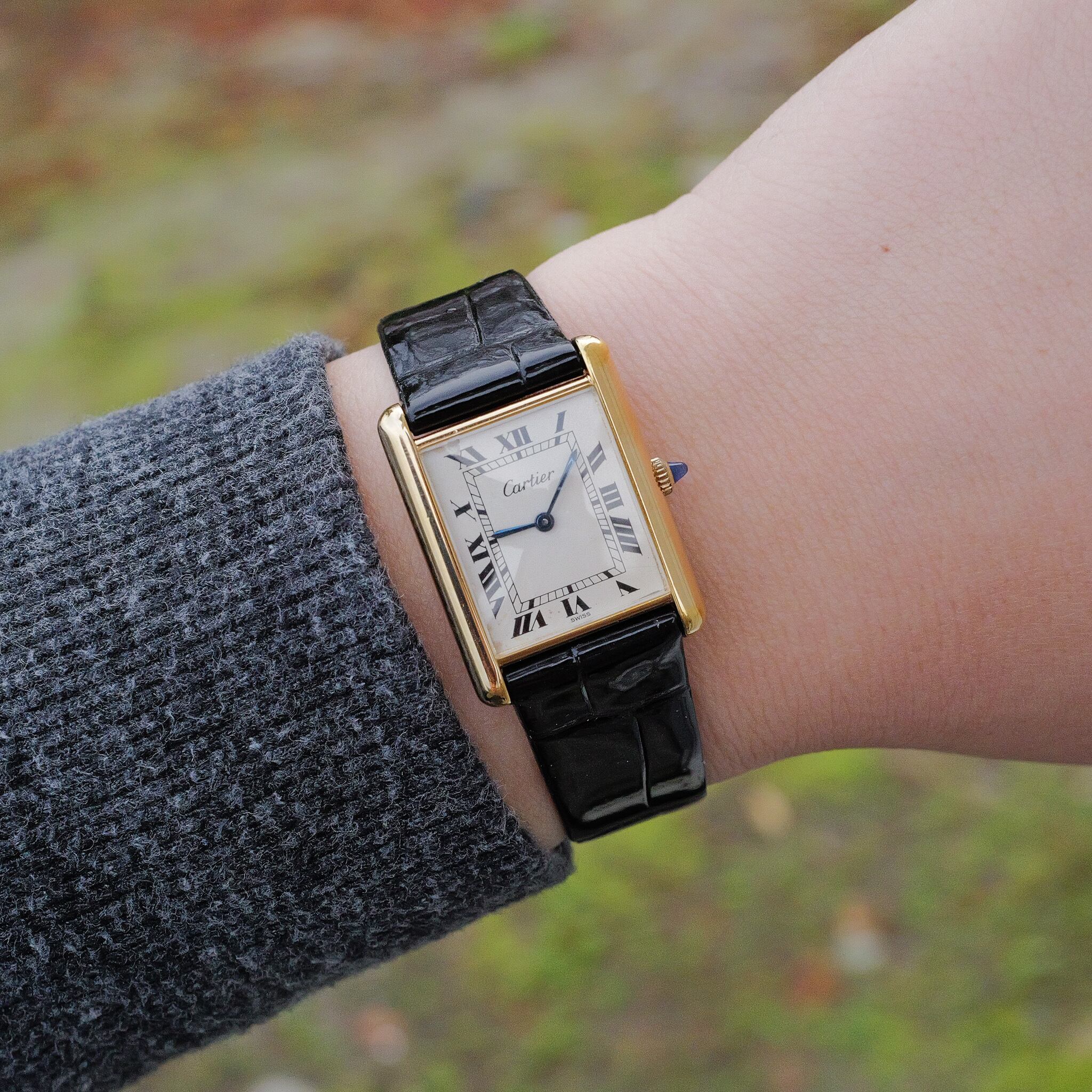 稼働品カルティエプレマストタンクルイLM ヨーロッパ版78X 手巻き 