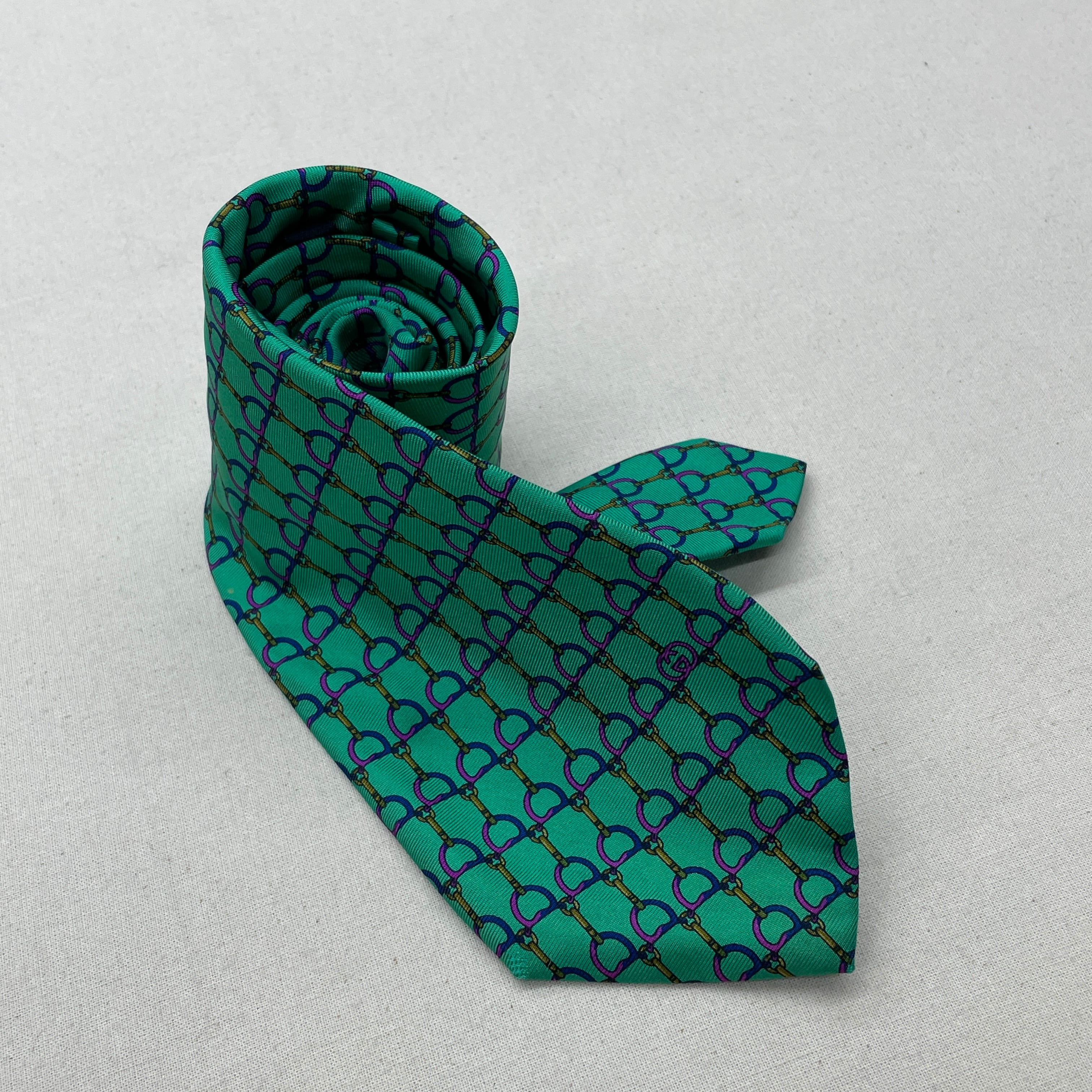GUCCI】80-90s necktie グッチ ネクタイ 緑 イタリア製 | no pain no