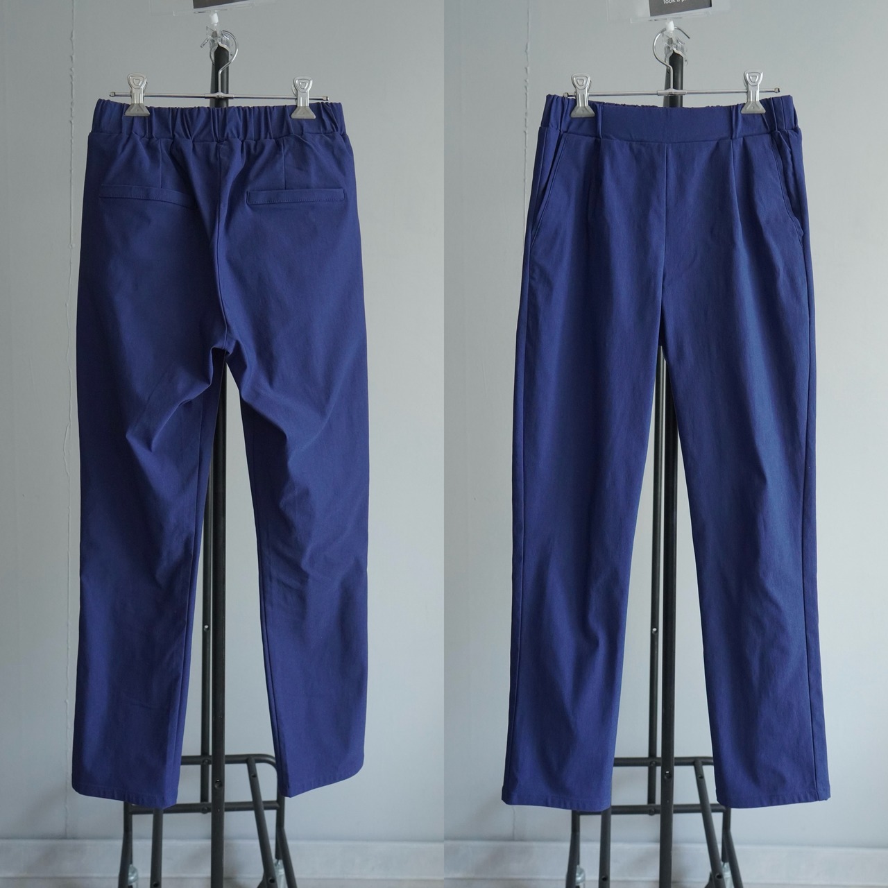 美シルエットストレッチテーパードpt/Blue