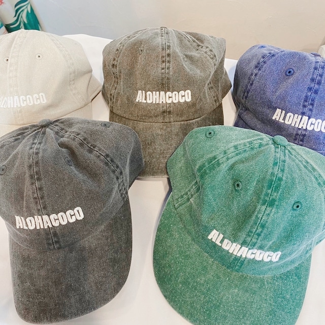 ALOHACOCOビンテージ刺繍CAP(UNISEX)9Color