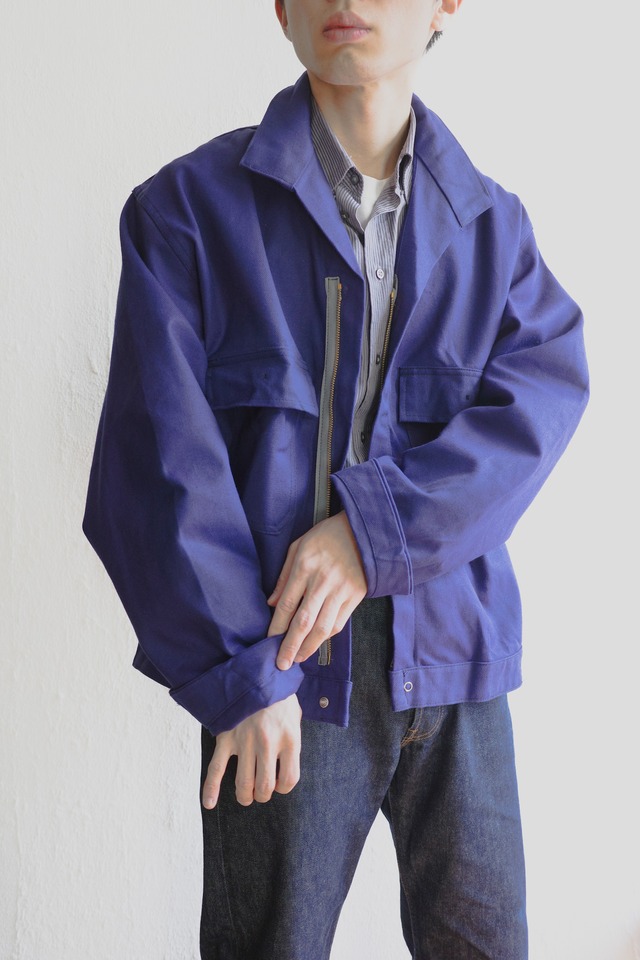 【DEAD-STOCK】 "FRENCH WORK" Cotton Twill Mechanic Jacket