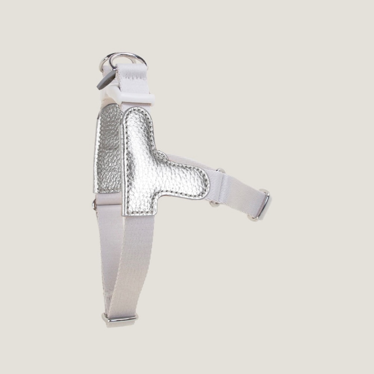 【即納】GOPE Metallic Dog Harness｜Silver × Ivory - 3