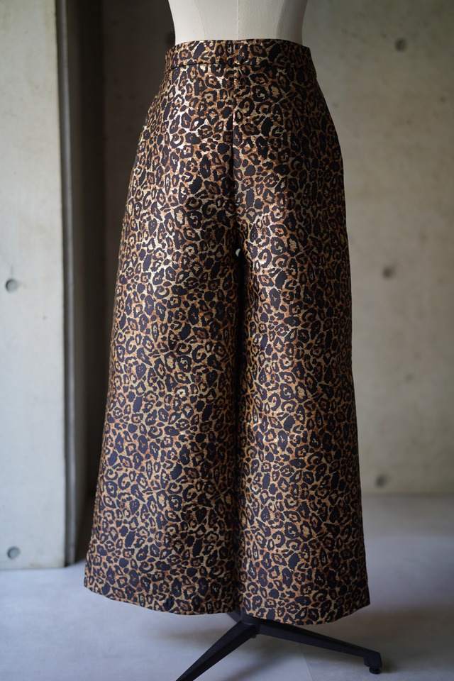 CHERIE LEOPARD JACQUARD TROUSERS