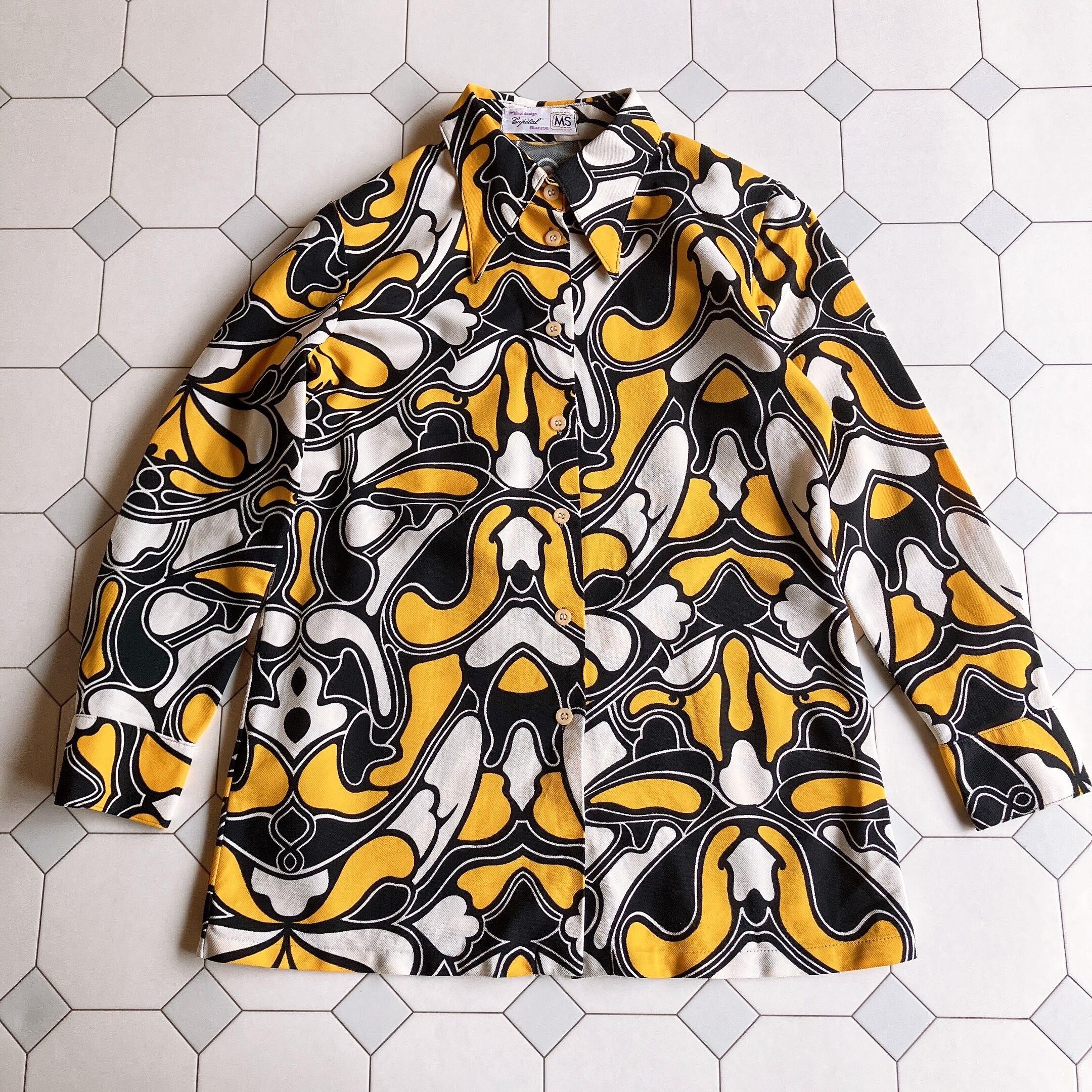 used レトロ 70s サイケ模様 シャツ 古着 ヴィンテージ vintage | 古着 