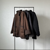 【受注予約1週間】スタンドカラームートンオーバーCO/チャコール