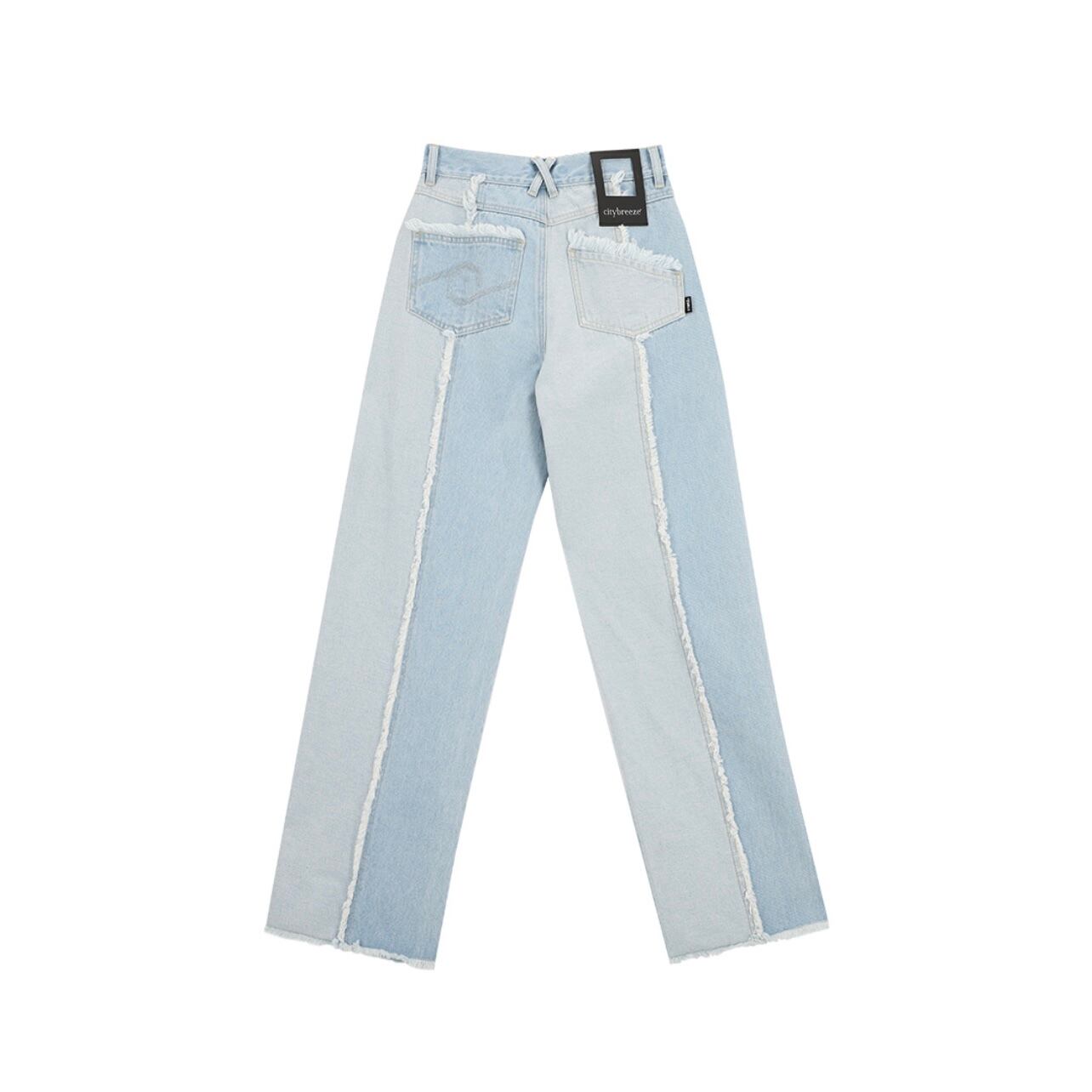 CITY BREEZE] CUTTING COLOR WIDE DENIM PANTS_LIGHT BLUE 正規
