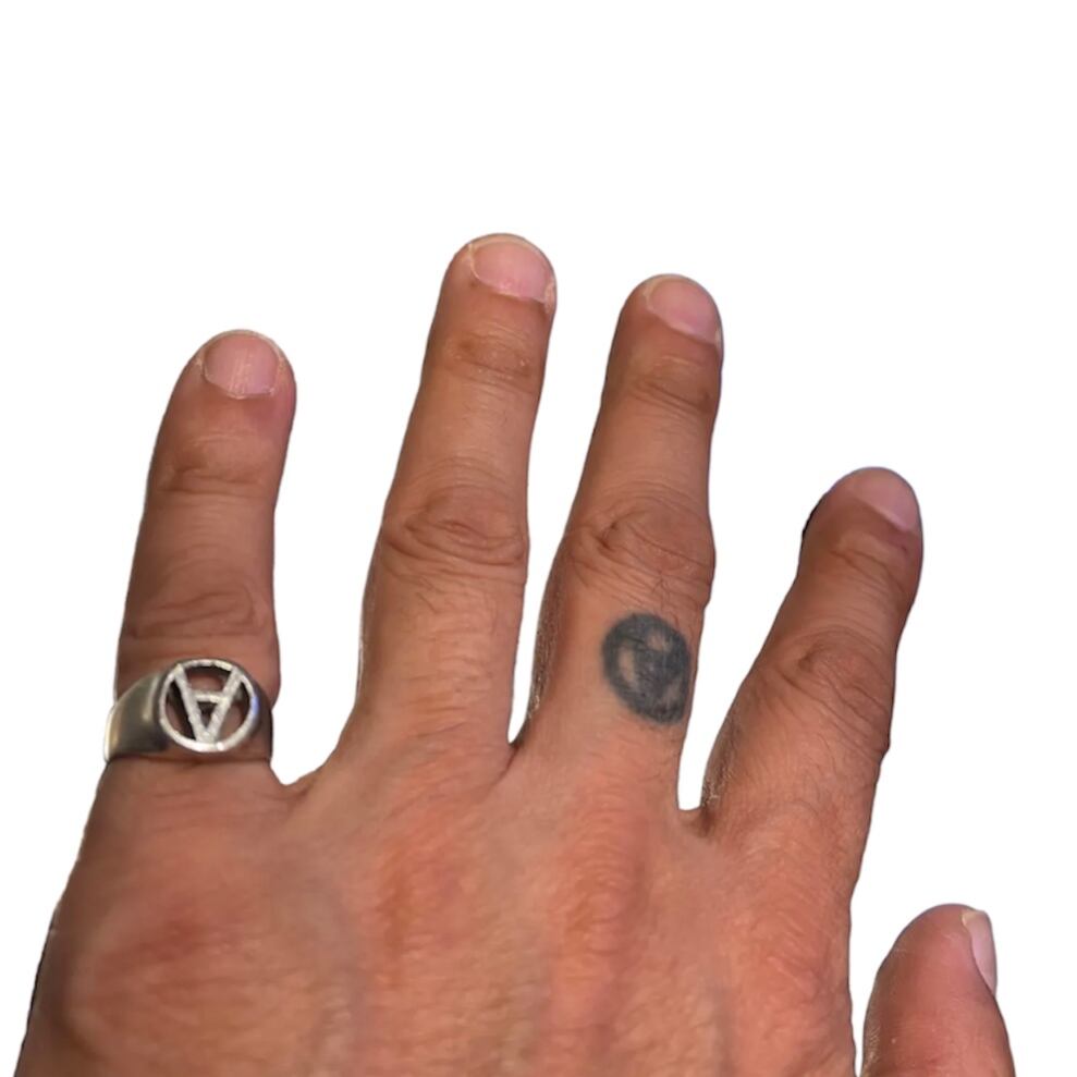 受注販売) BOUNTY HUNTER x kit gallery CIRCLE A Pinky Ring (SILVER