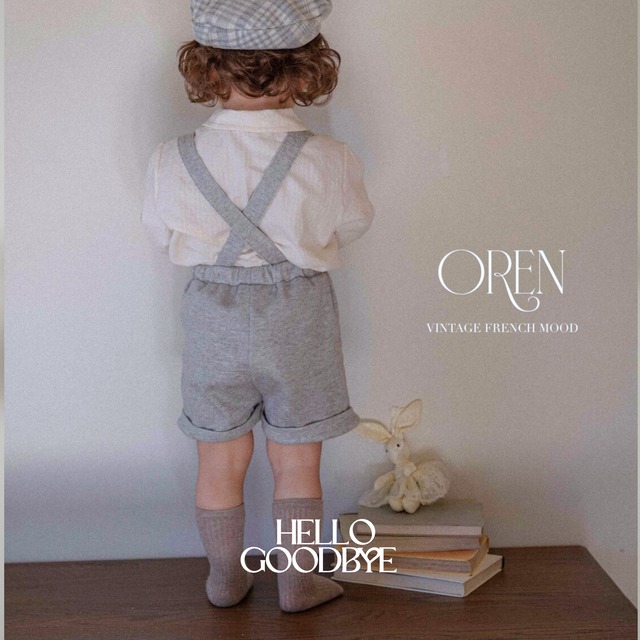 即納)  75-100  | Via Pintuck Suspender Pants | OREN