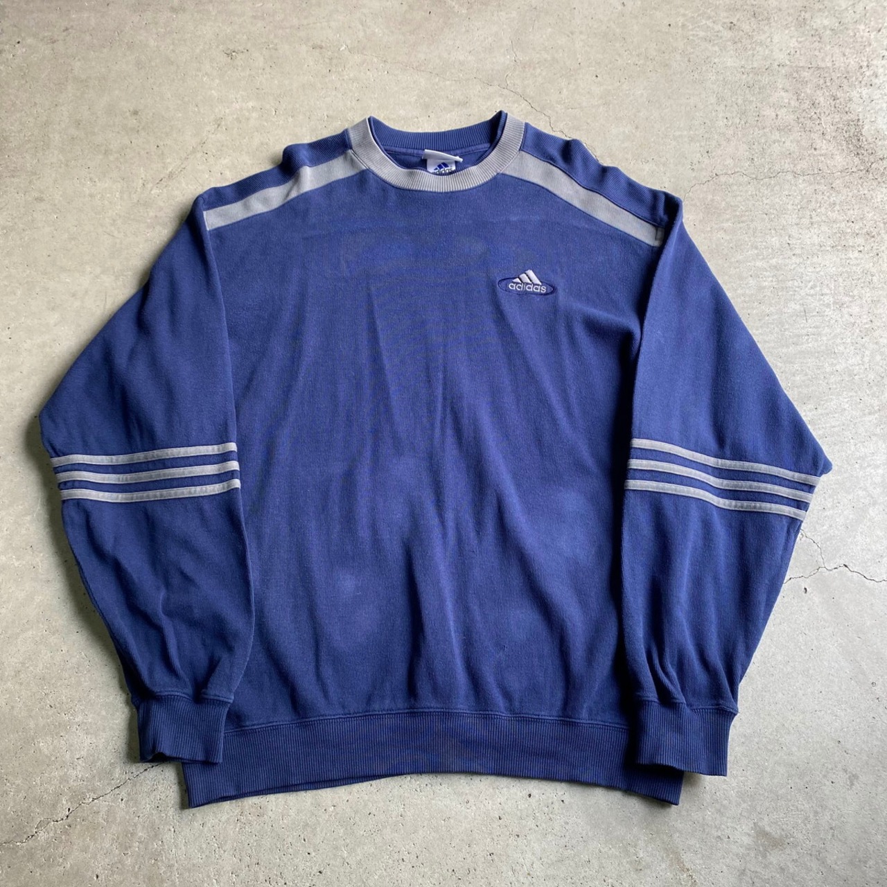 99年製 adidas アディダス 刺繍ロゴ プリント スウェット トレーナー 
