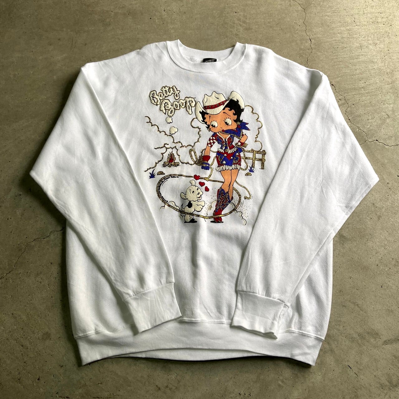 TEE JAYS  80s USA製　BETTY BOOPスウェット両面プリント