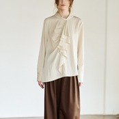 Cascade Draped Ruffle Blouse F0558