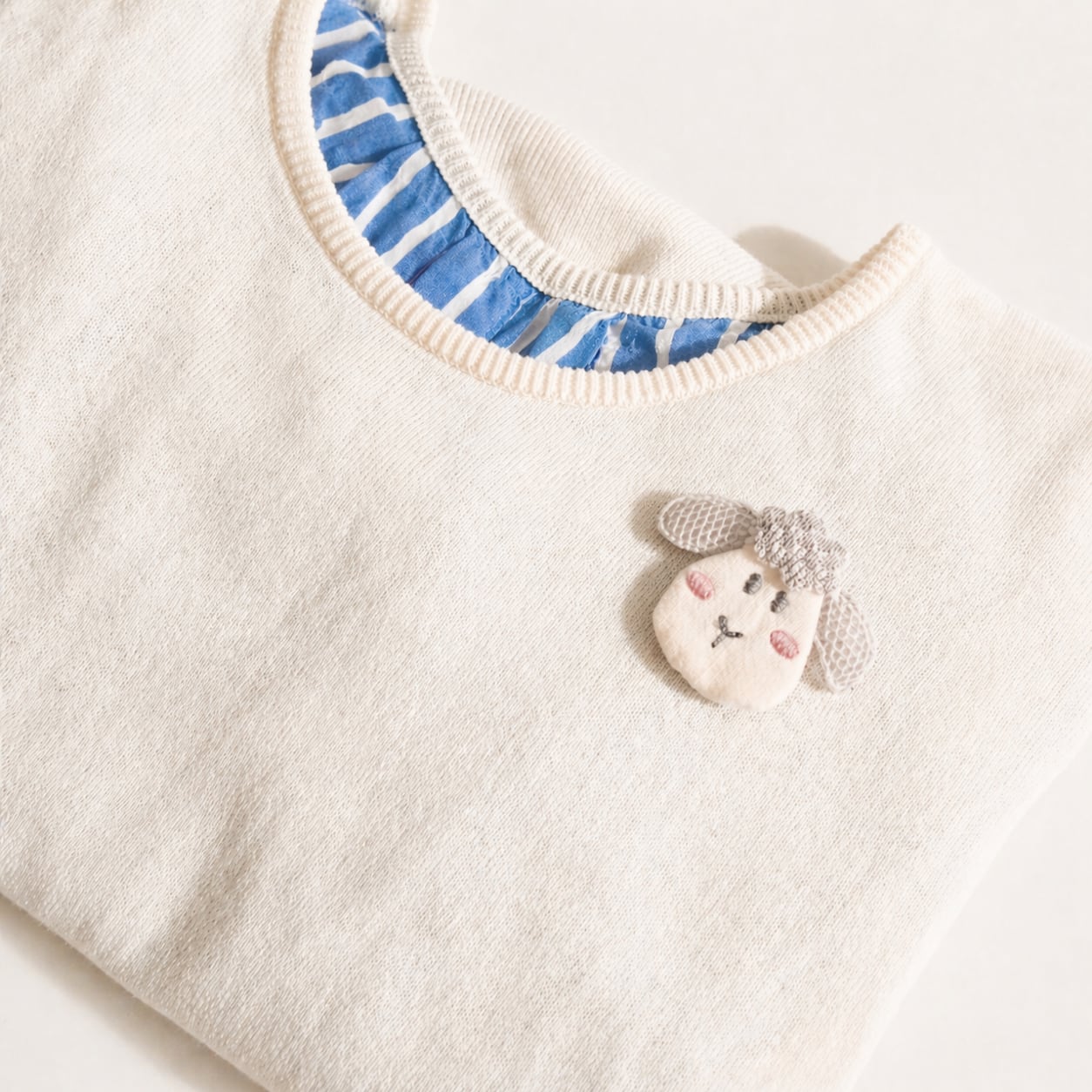 【closet meii】刺繍アニマル ブローチ｜ウサギ・ゾウ・ヒツジ・アヒル