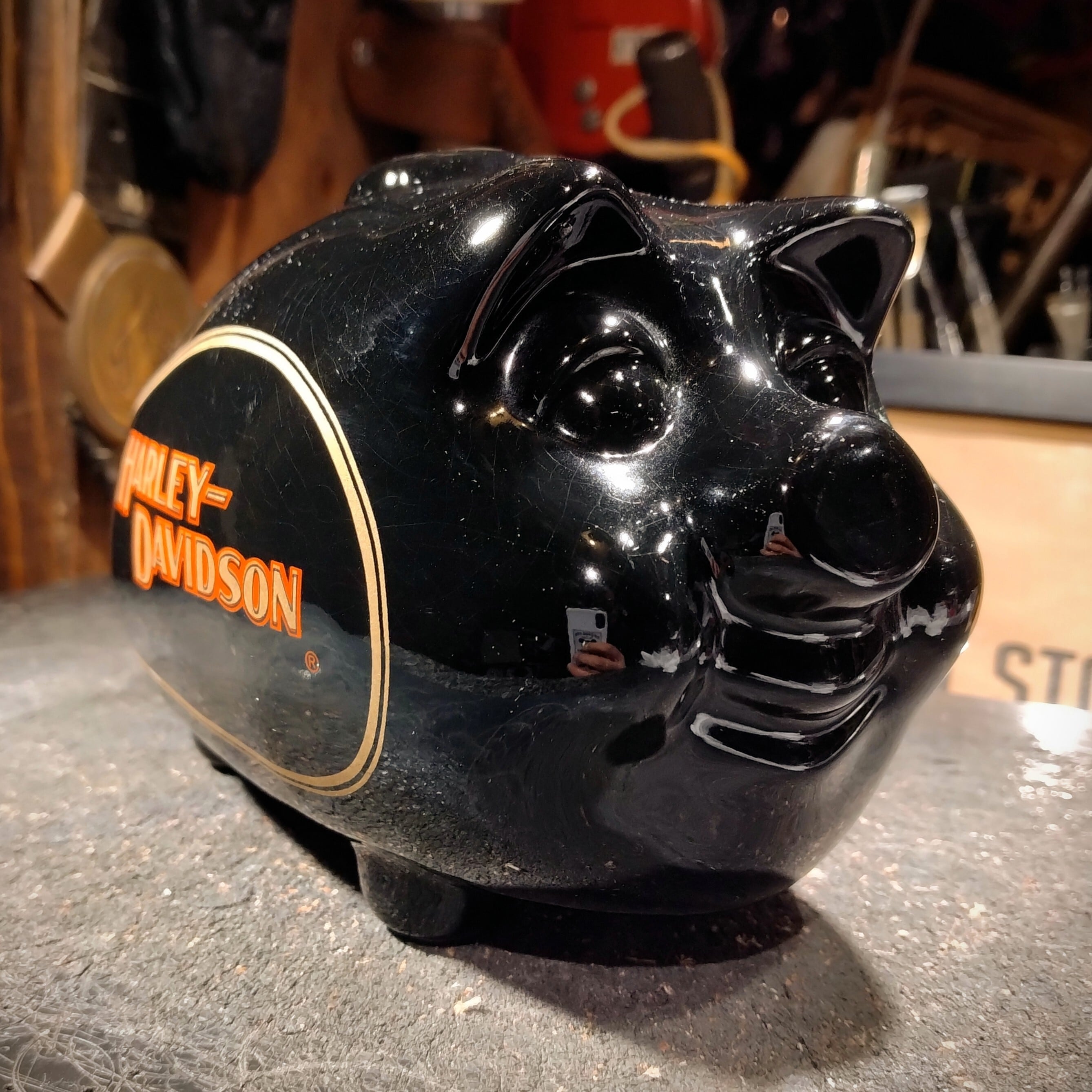1982 Harley Davidson Hog Bank / 12800yen / H-D ブタ貯金箱