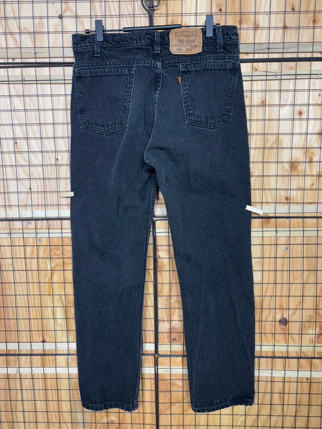 古着 90s/90年代 リーバイス Levis USA製 デニムパンツ 505 ストレート 大きいサイズ ジップフライ w40 L32  ブラック メンズ 古着 90s/90年代 USA製 デニムパンツ 505 ストレート 大きいサイズ