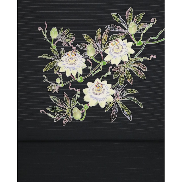 手描き友禅 染名古屋帯「時計草」