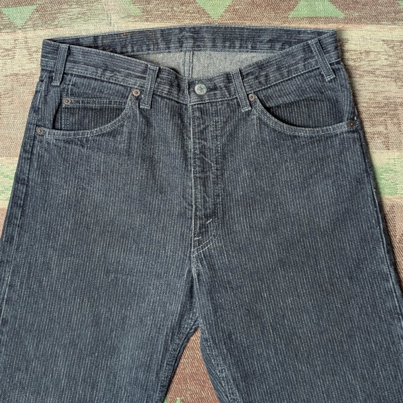 80s Levi's 505-0240 Stripe Black Denim Jeans (W34) | Wonder Wear