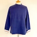 Seed Stitch Switch Color Rib L/S T-shirts　Navy