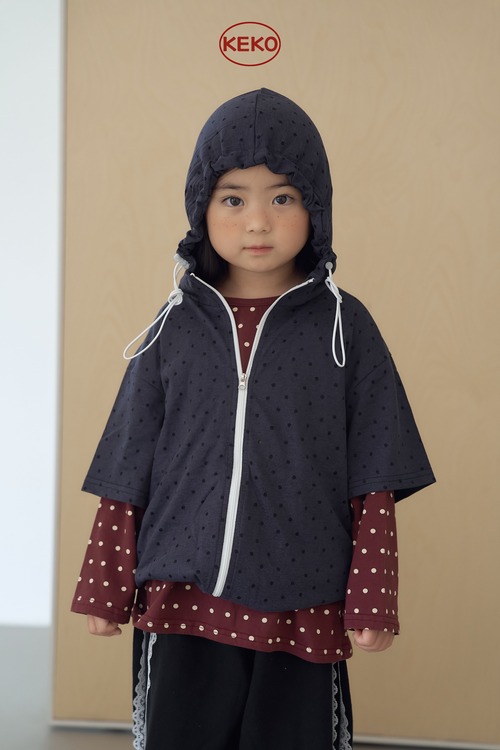 KEKO［取寄］string hood zipup  26autumn K스트링후드JK