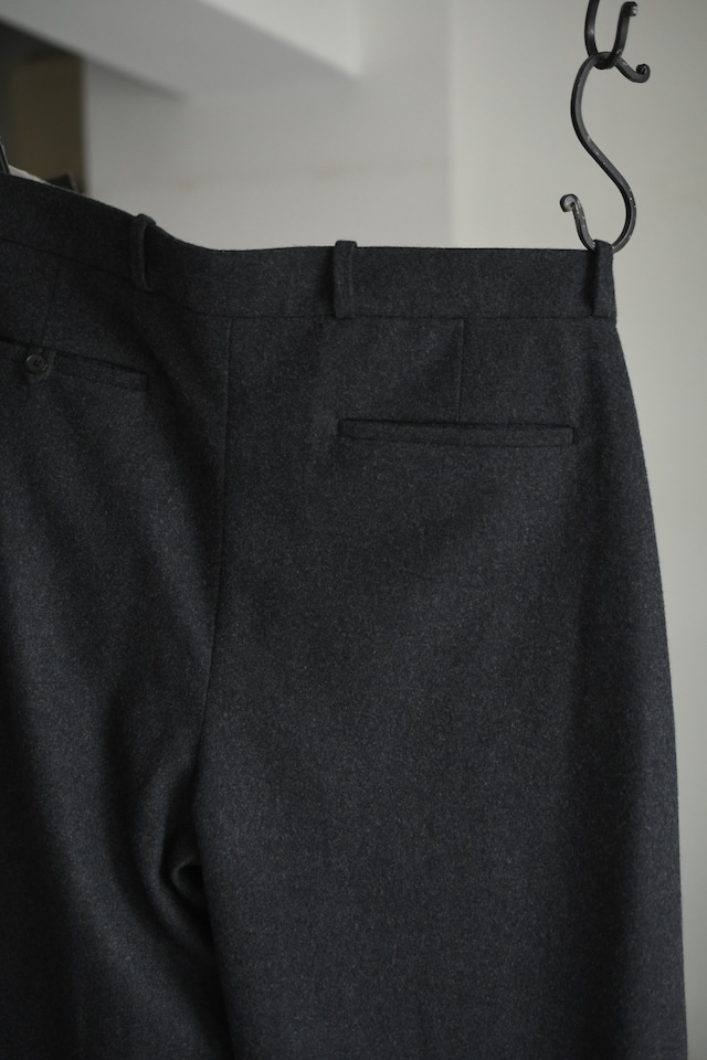 A.PRESSE / Wool Flannel Wide Trousers (Charcoal)