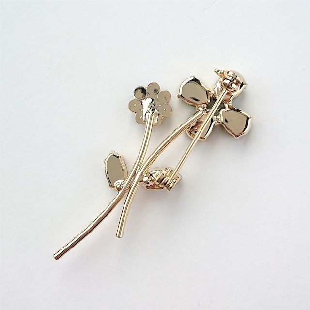 bijou clover brooch B004