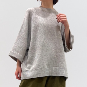 SHUKADO lyocell cotton fleece poncho-style sweat