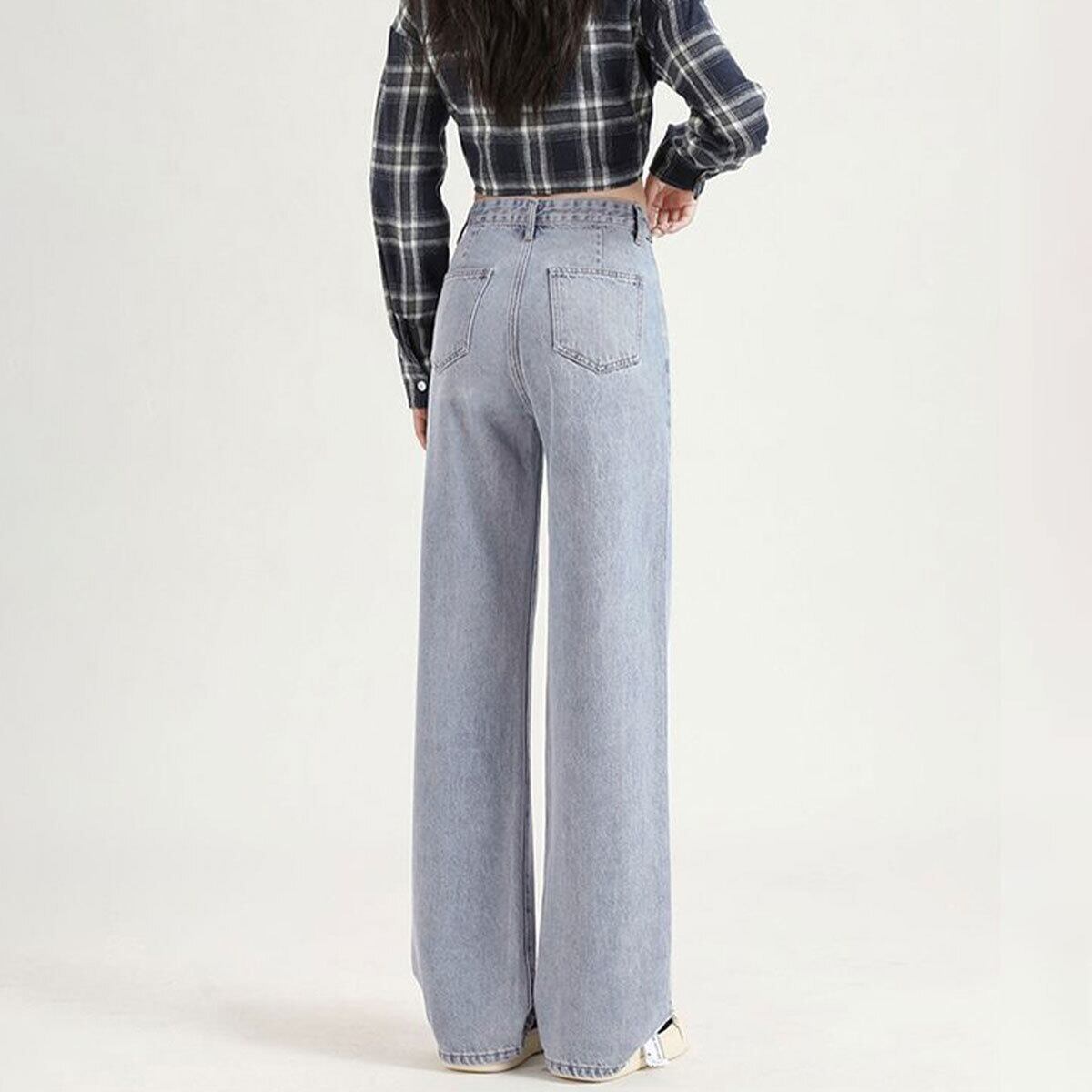 デニム パンツ 裏起毛 ストレート ジーンズ レディース 秋冬 防寒 保温 暖かい 韓国 大人 カジュアル おしゃれ ゆったり フリースデニム 体型カバー 裏ボアジーンズ 大人可愛い 大人女子