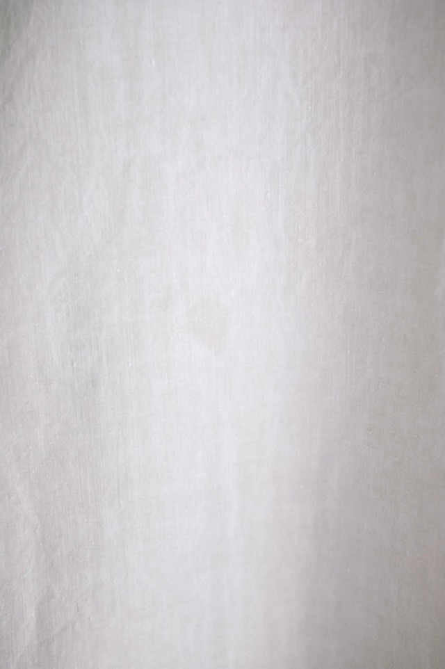 フランス 1900s リネン 真珠守りの貝たちととろりとしたギャザーワンピース  アンティーク