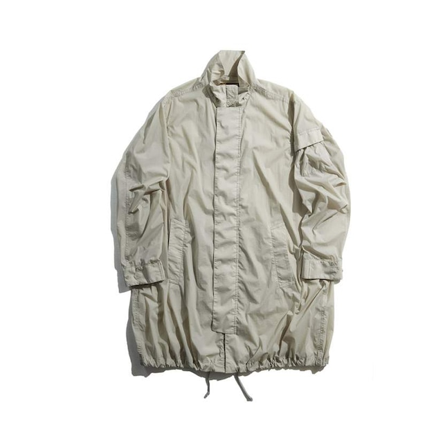 MINI RIP NYLON STAND COAT / ミニリップ撥水ナイロンスタンドコート (LIGHT GRAY)