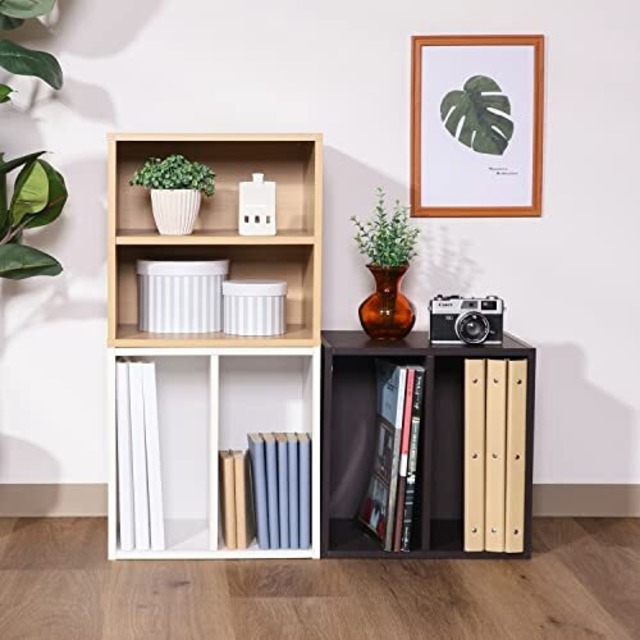 【在庫セール】不二貿易(Fujiboeki) キューブボックス 2段 幅34.5×奥行29.5×高さ34.5cm ナチュラル 収納 カラーボックス 組み合わせ自由 81902