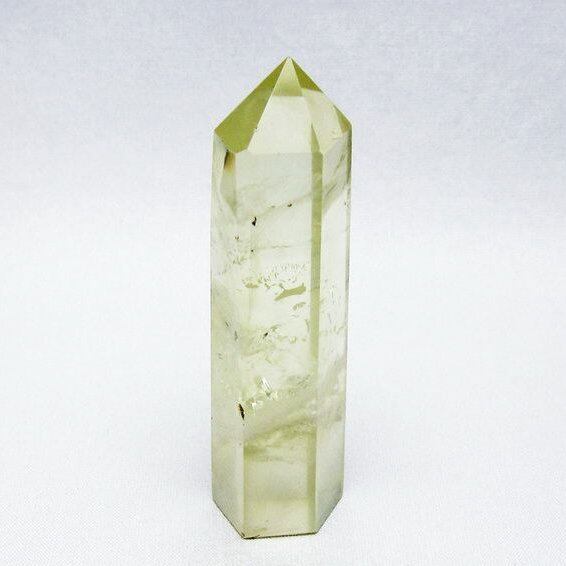 シトリンクォーツ 六角柱 シトリン ポイント 置物 一点物 142-10521