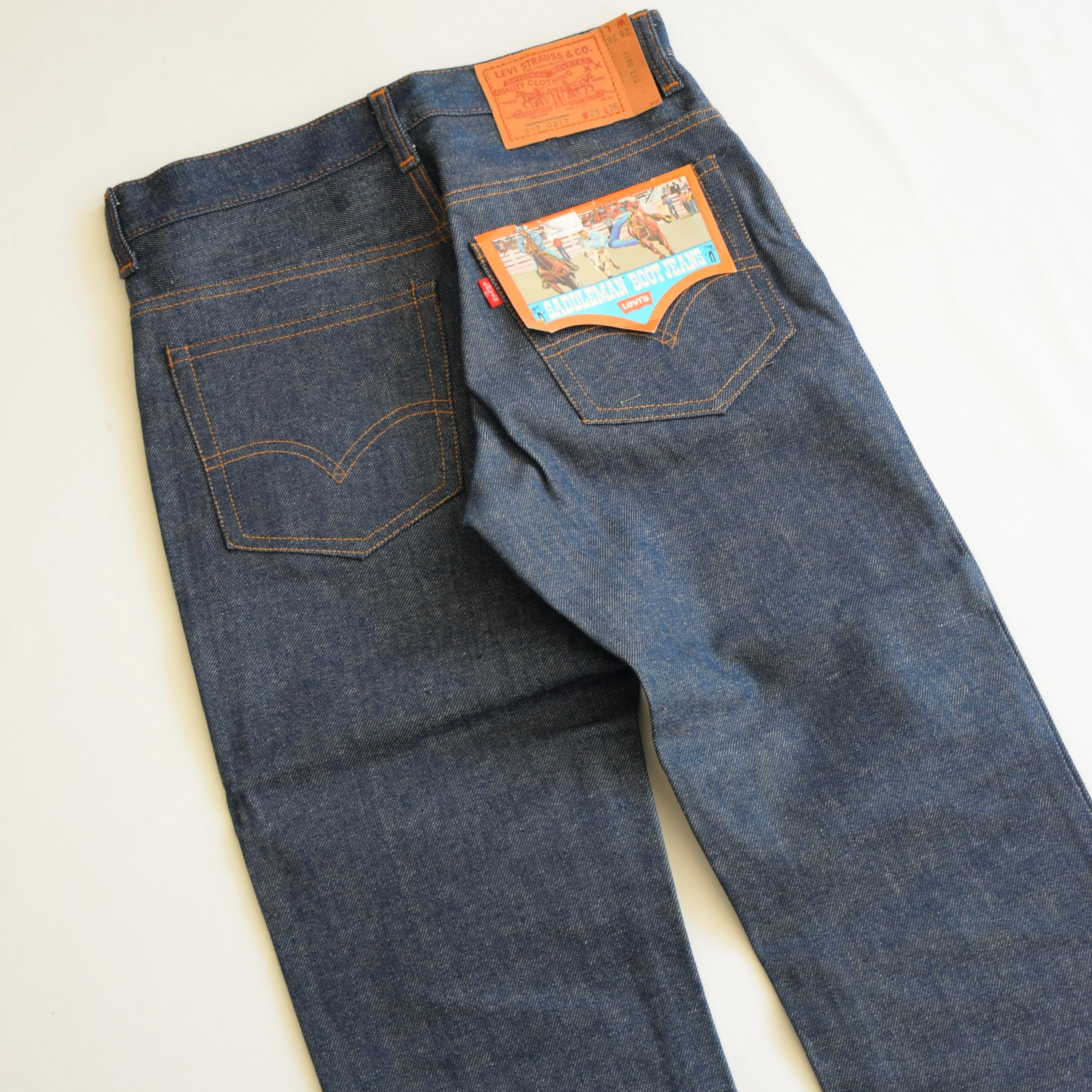 Levi's 517 デッドストック　usa製　80s 80 USA製 Levi's 517 デニムパンツ DEAD STOCK W28 L36 ブルー