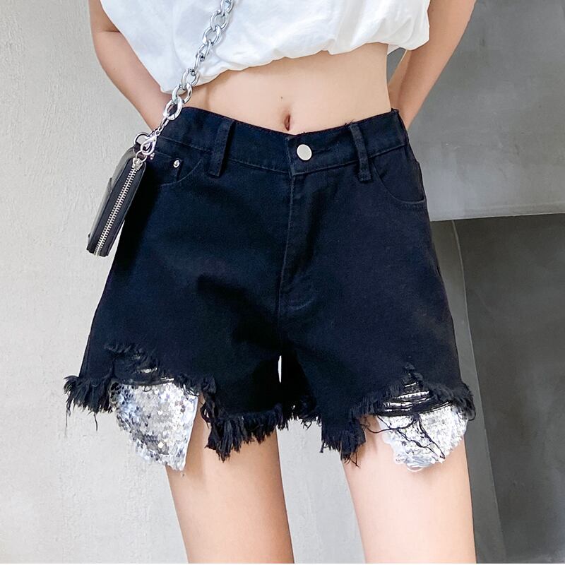 ショーツ サマー薄手ルーズハイウェストウェストAラインパンツ 大きめサイズ 夏物 ブルマー ラブタオタオダレンハウス51474581843