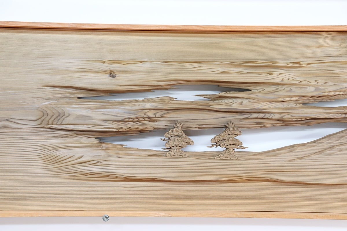 天然欄間【富士山】神代杉 | アウトレットらんま