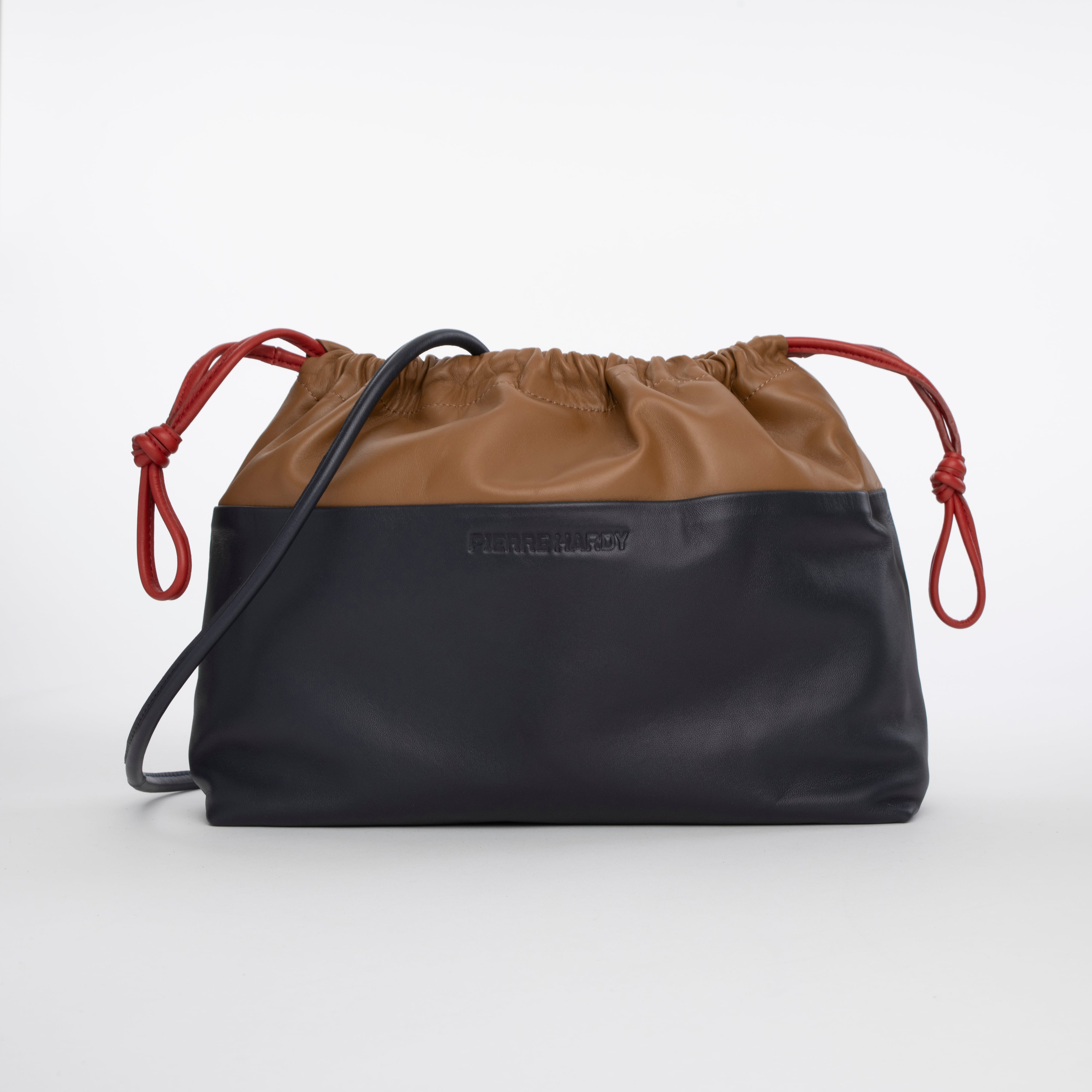 PIERRE HARDY TWIN CLUTCH MAXI CAMEL NAVY RUST