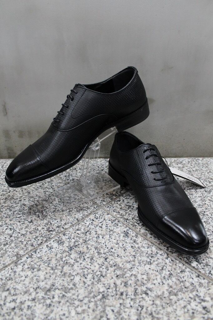 NICOLE MONSIEUR NICOLE ジオメトリックレザードレスシューズ ブラック