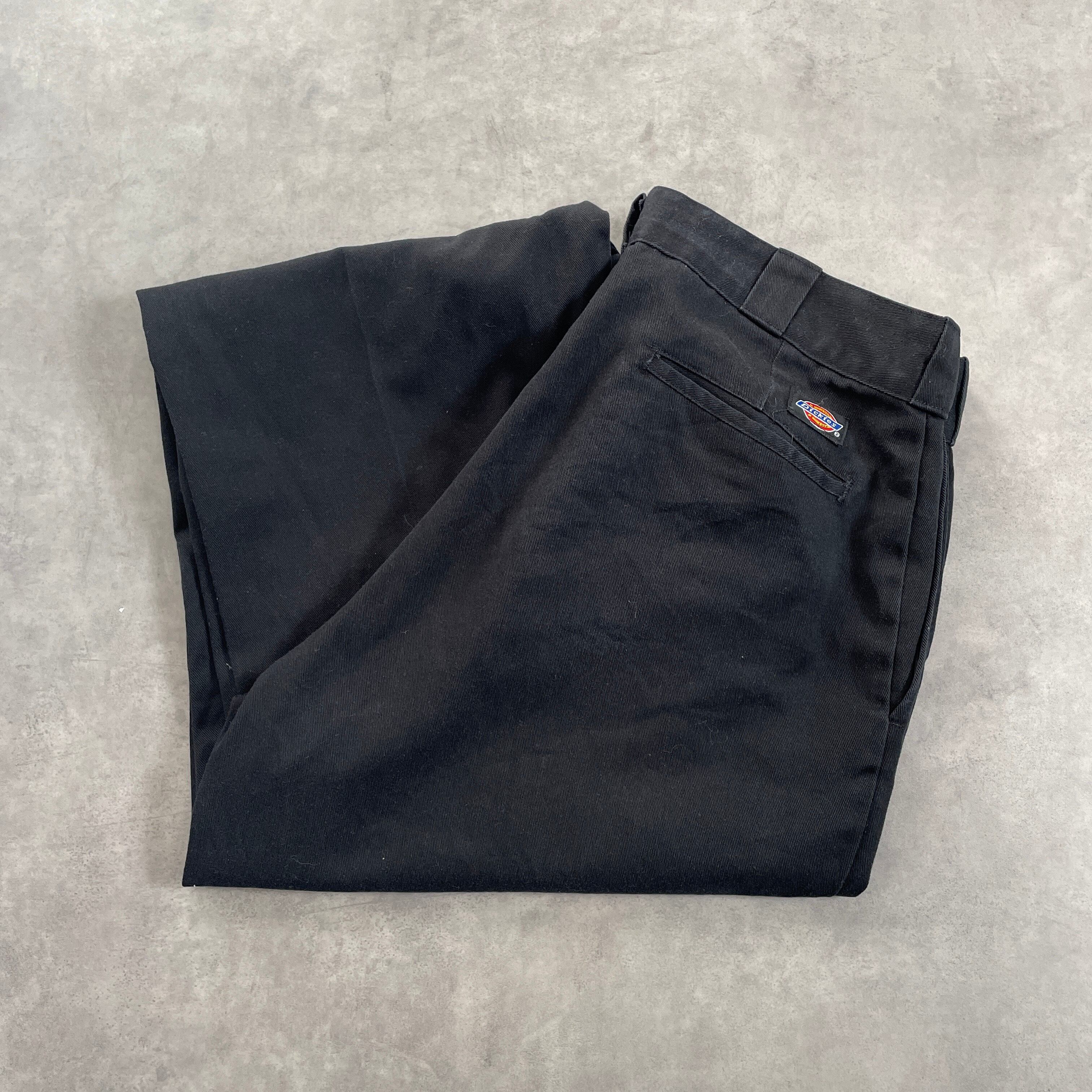 名作 神サイズ USA製90s Dickies 874 ダブルニー ブラック 黒