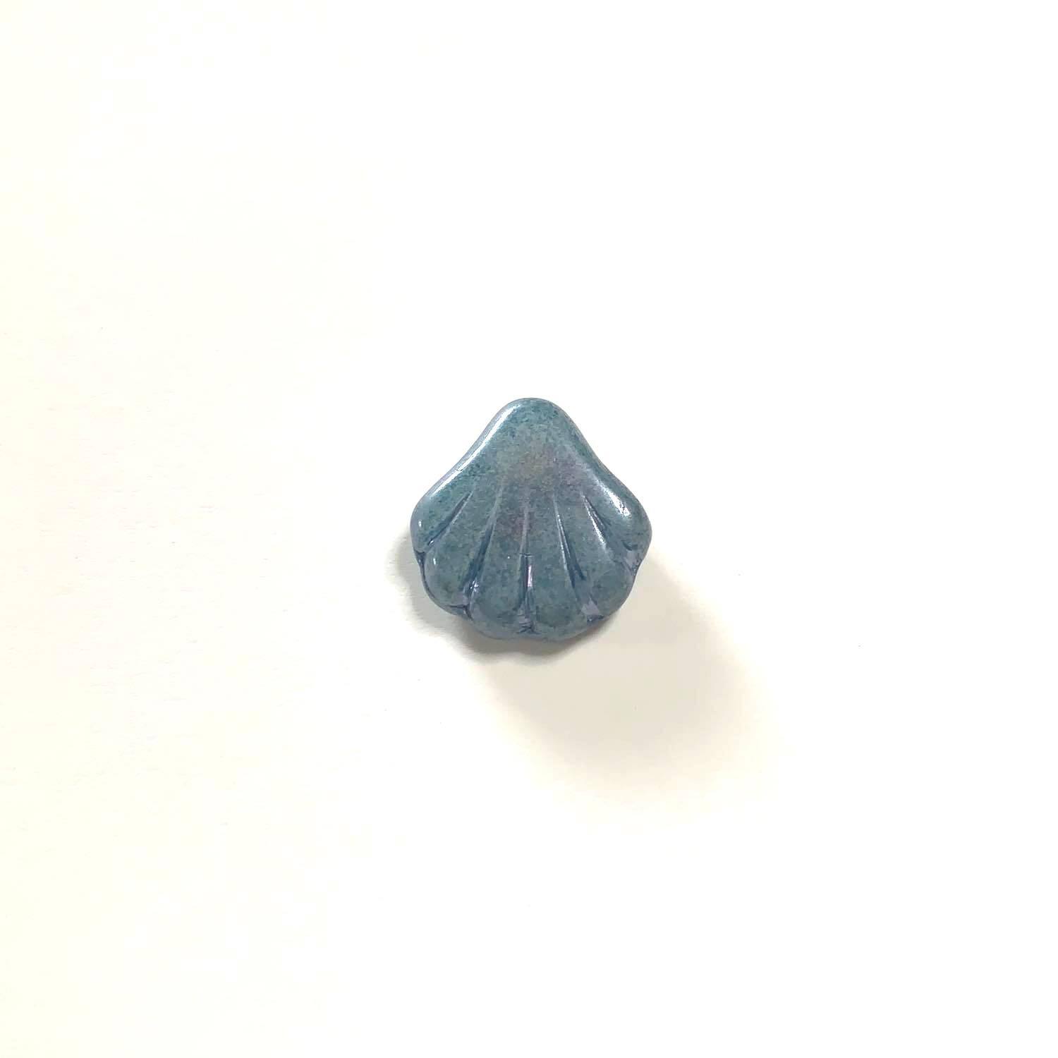 150.ガラスビーズとシェルモチーフ チャーム シェルモチーフチェコガラスビーズ （横穴） | Dua-アクセサリーパーツ