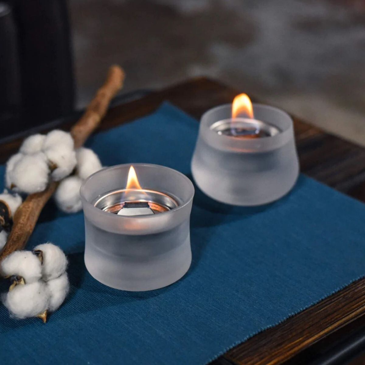 専用燃料セット】Lovinflame MIST GLASS CANDLE SLIM - ミストグラス