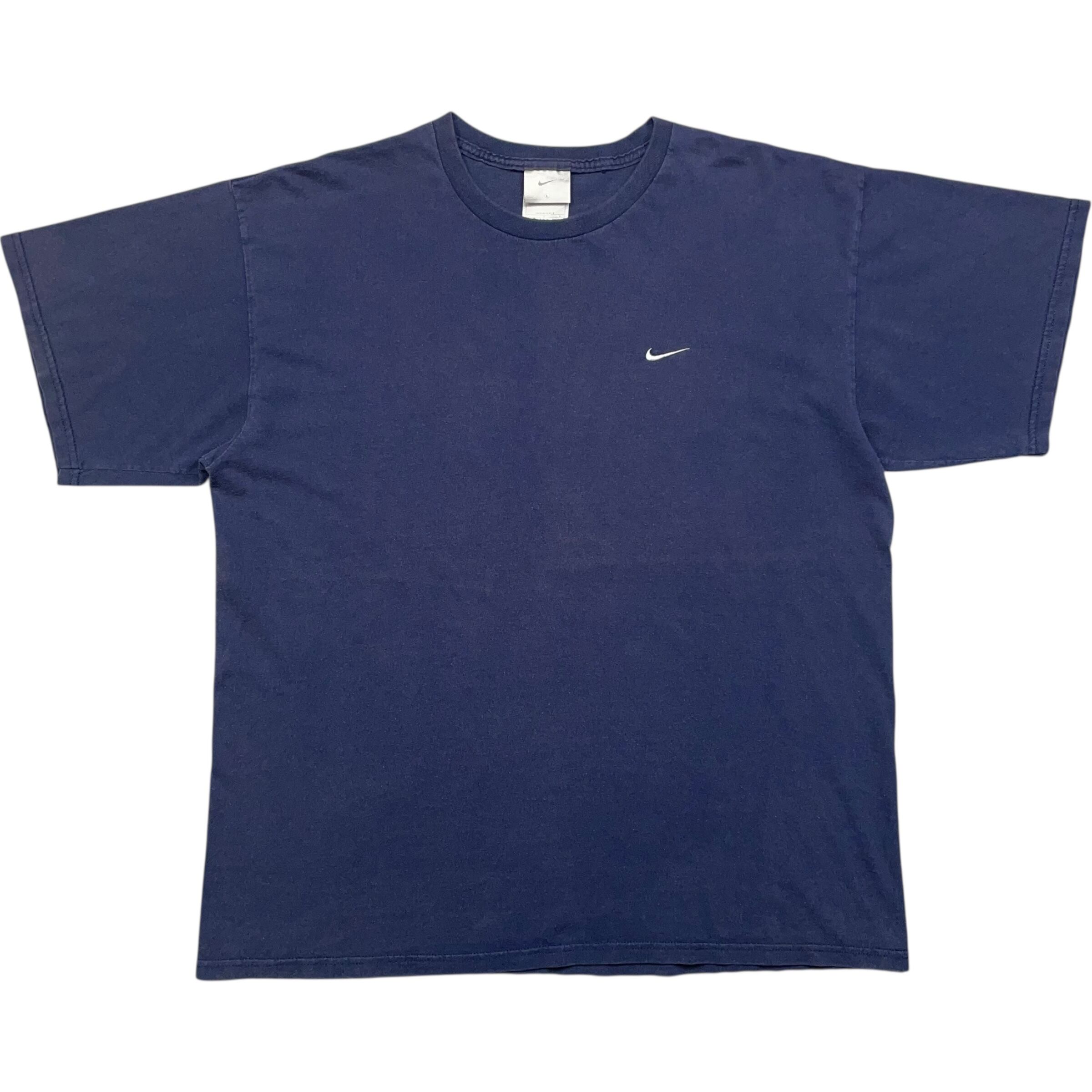 《L》 NIKE ナイキ Tシャツ スウッシュ ワンポイント ネイビー no.7437