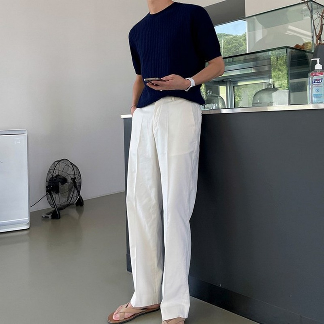 ニットジャガードTシャツ　MT0080222