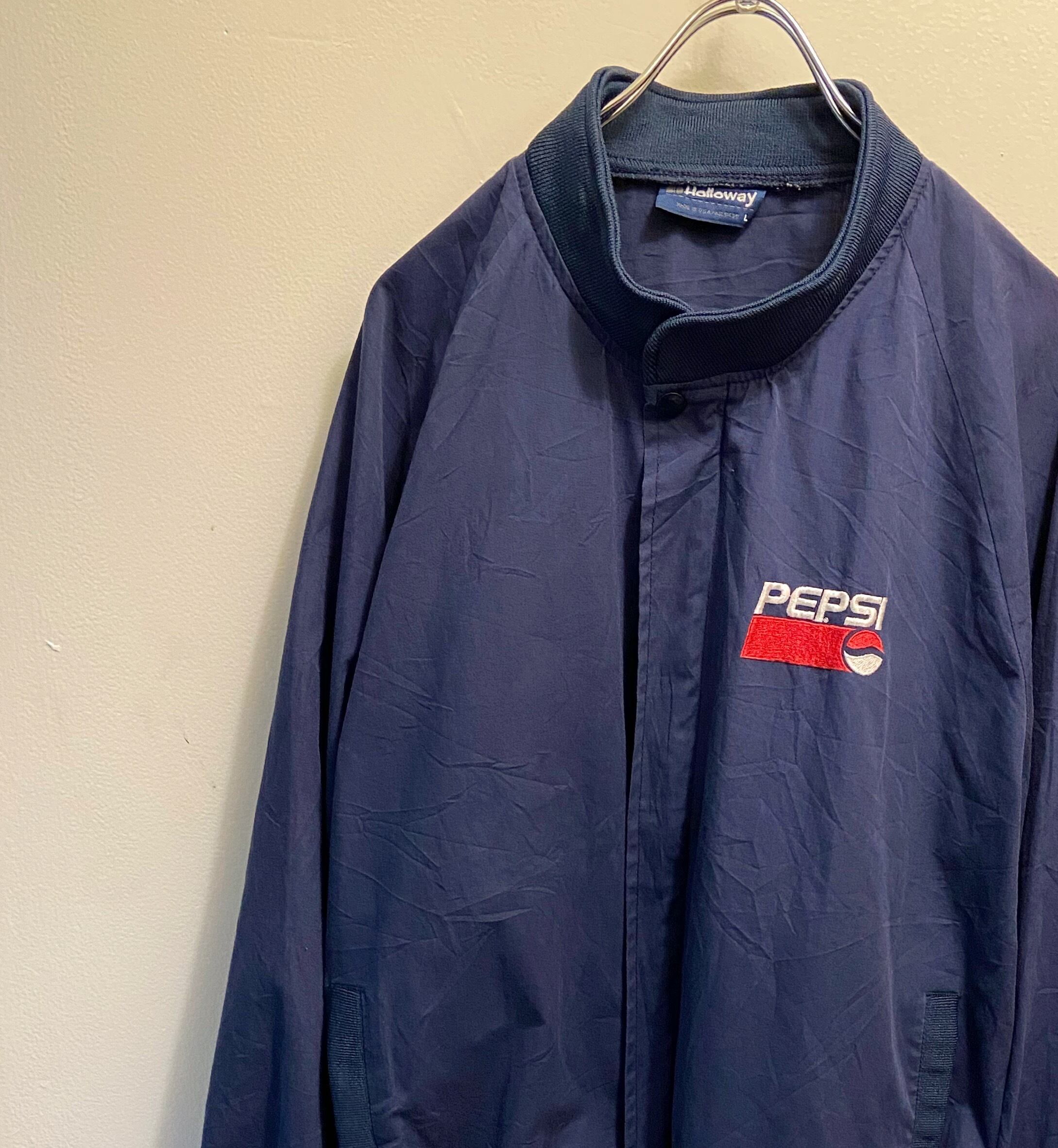 古着 USA製 ブルゾンジャケット ペプシ刺繍ロゴ アウター Vintage