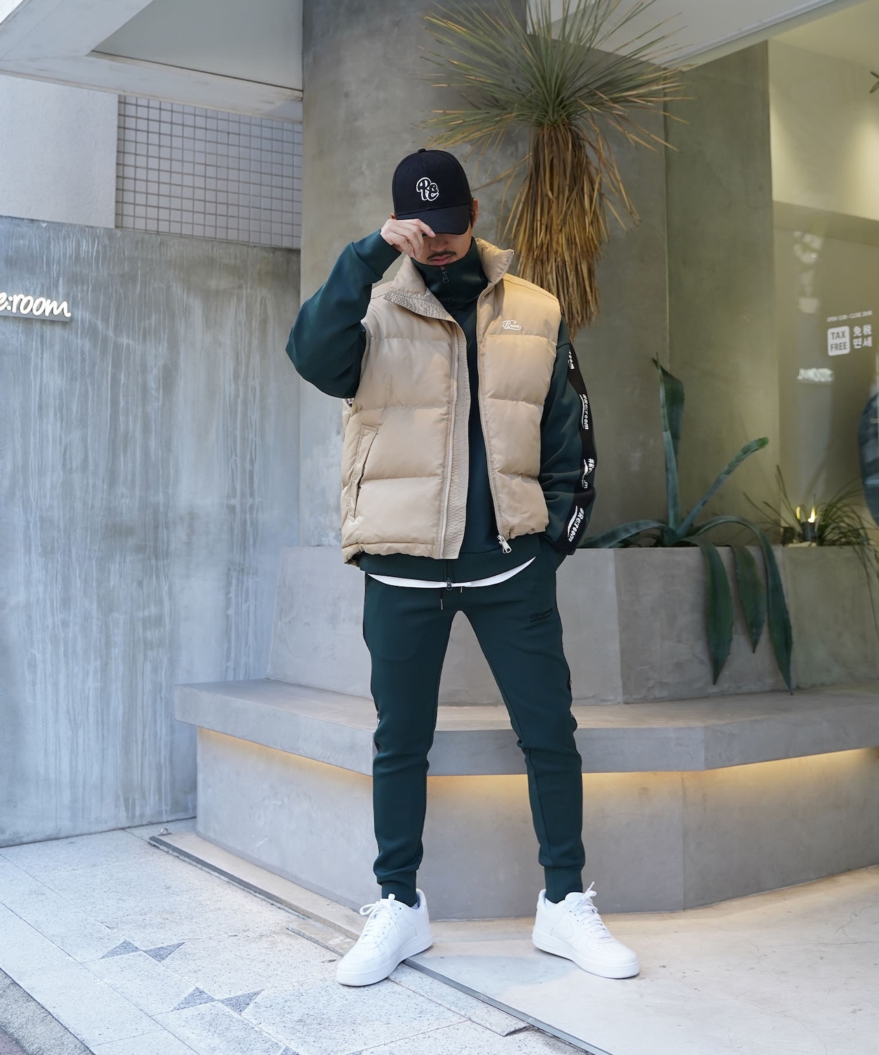 【#Re:room】LOGO SIDE LINE SKNNY TRACK PANTS［REP233］