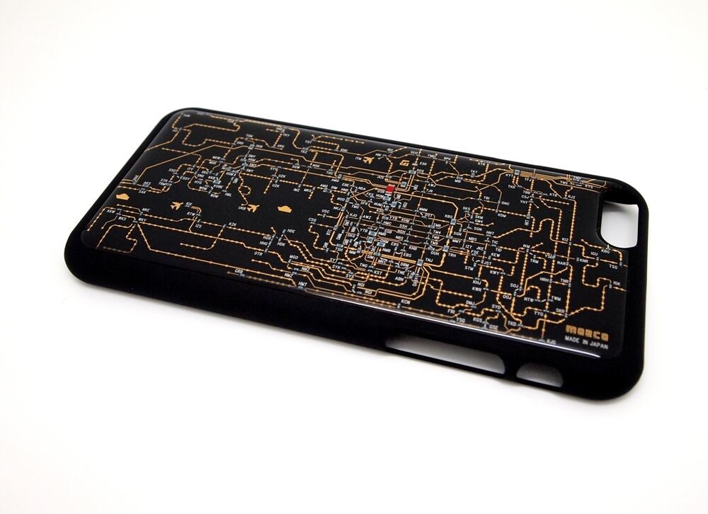 関西回路線図　iPhone 6/6s  case　黒【LEDは光りません】
