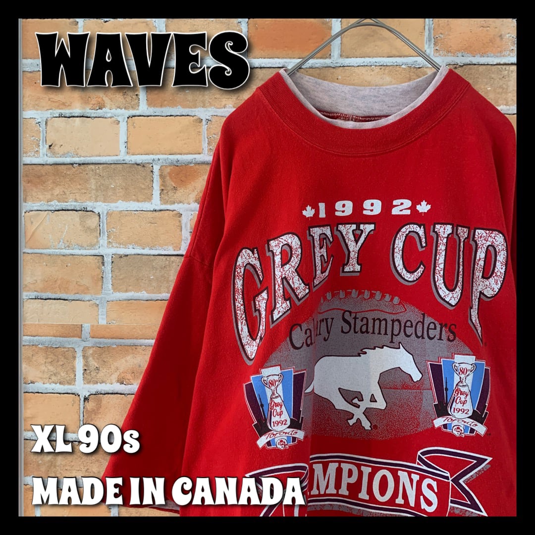 WAVES】90s CANADA製 ビンテージ Tシャツ XL アメリカ古着 | 古着屋