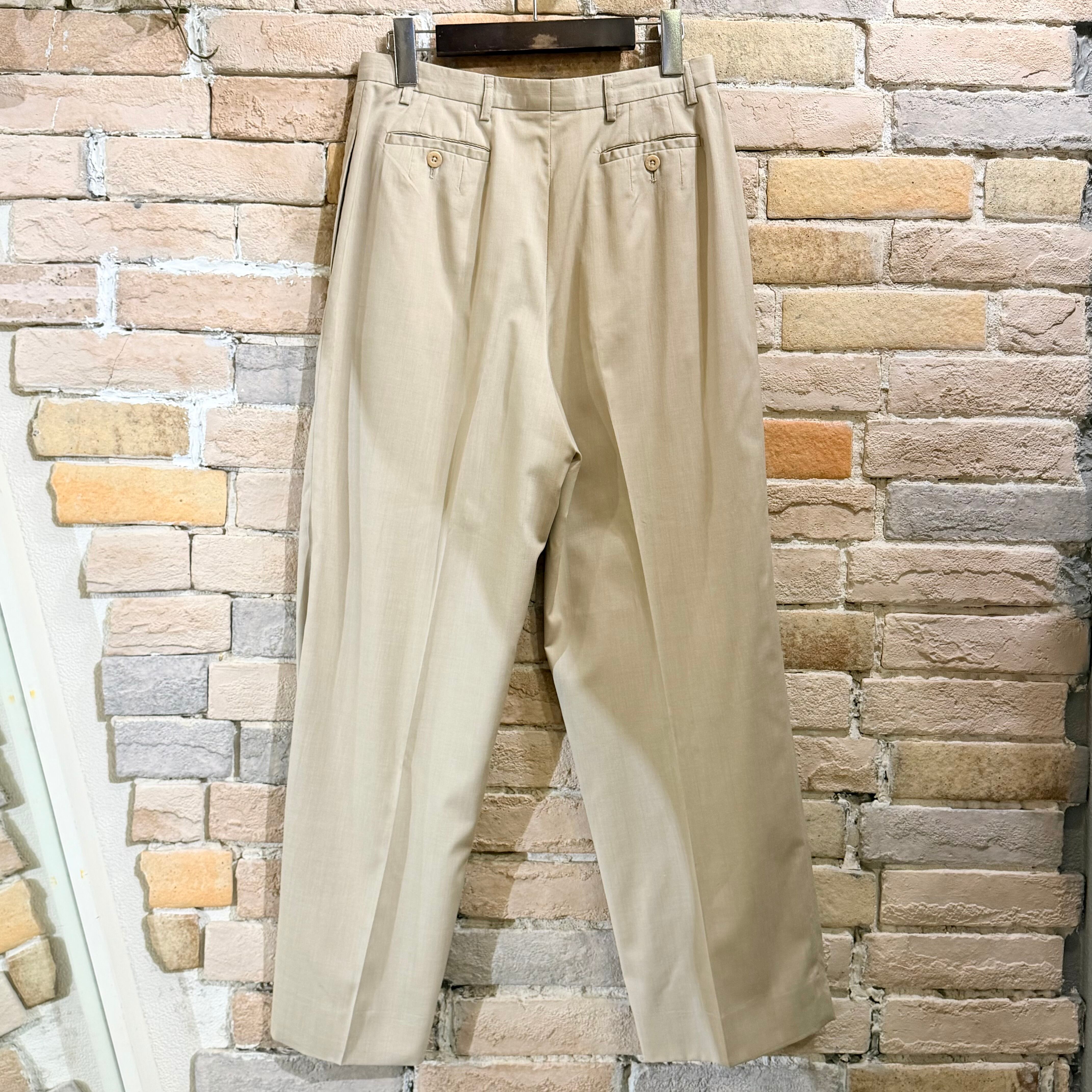 BERNARD ZINS ウールスラックス ベージュ bernard zins “ladies wool trousers” size8 フランス製 ベルナール